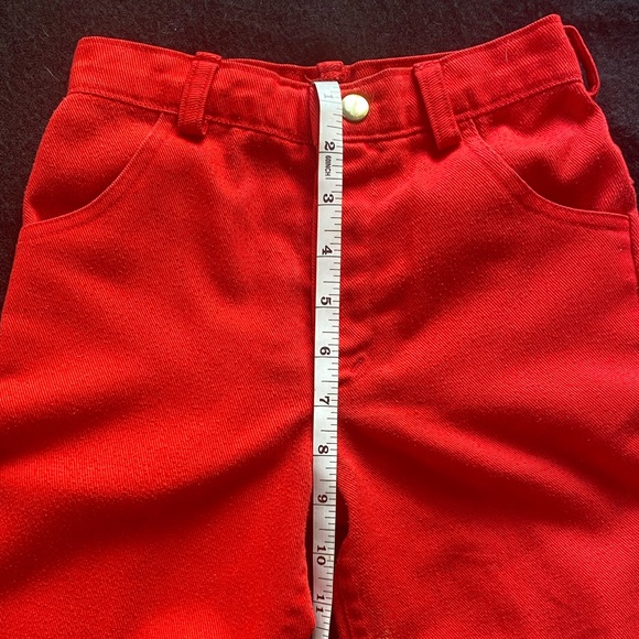 Vintage 1970’s Gender Neutral Red Bell Bottom Trousers! - Picture 6 of 11
